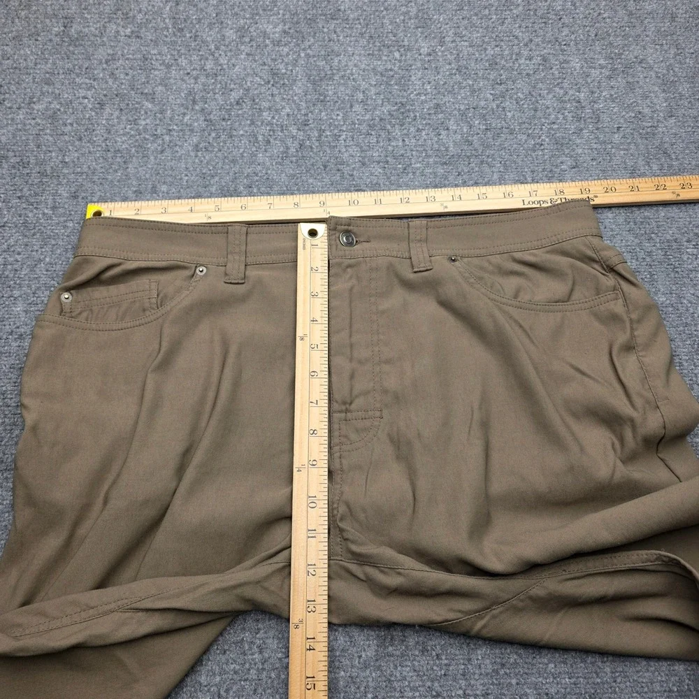 Prana Zion Standard Fit Pants Mens 38x32 Brown Recycled Nylon Stretch Hiking